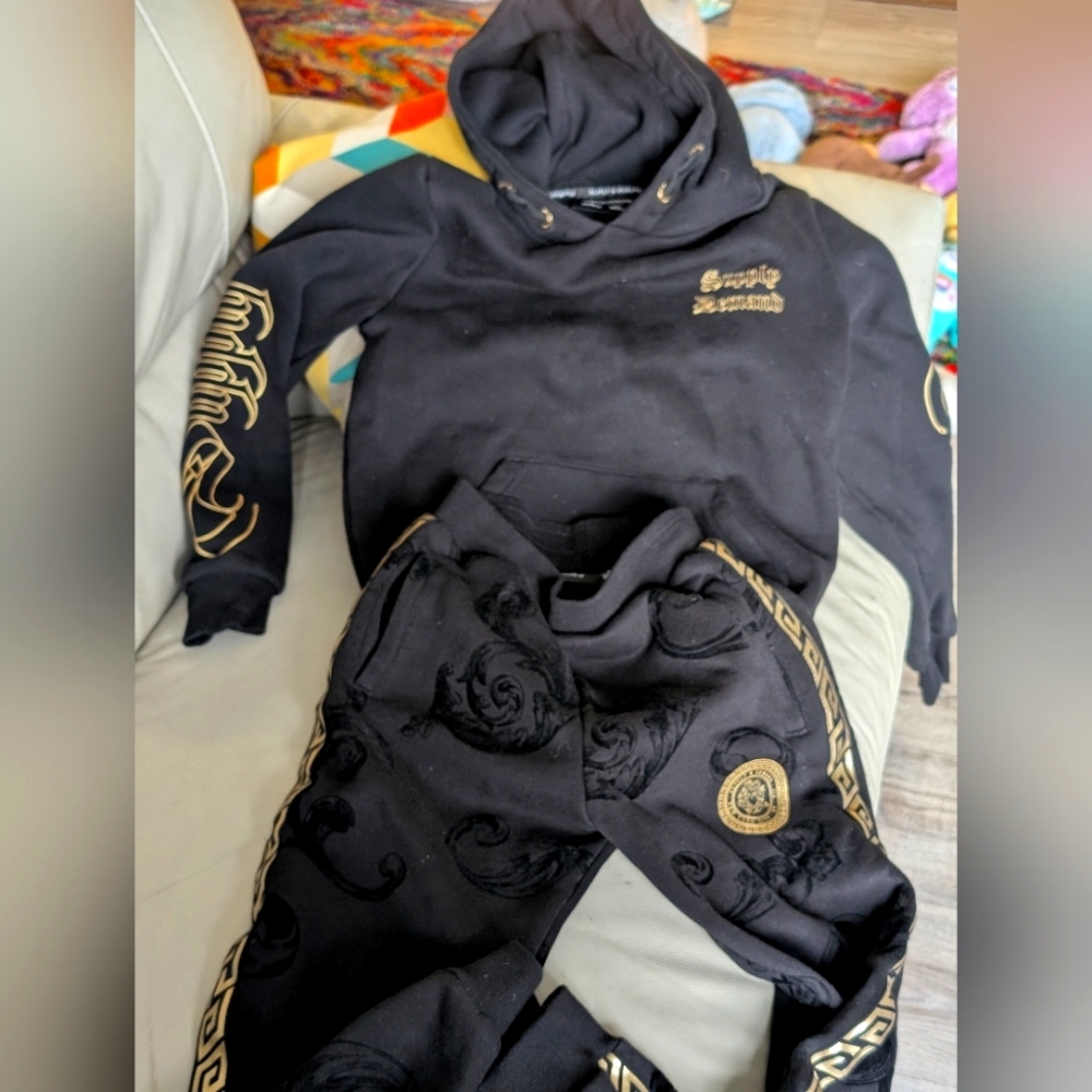 Black and Gold Kids Matching Set